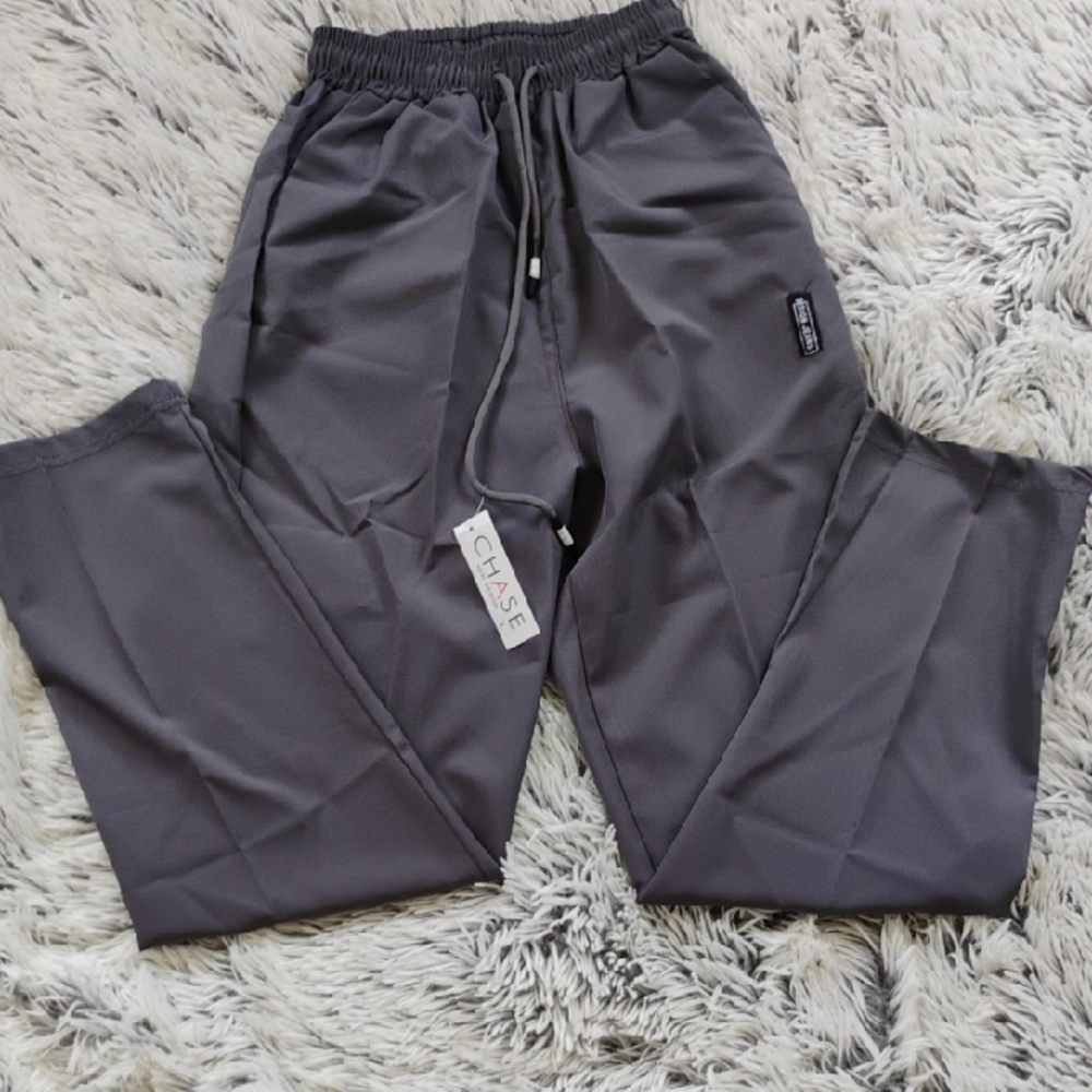 Gray Joggers with Elastic Waistband and Relaxed Fit